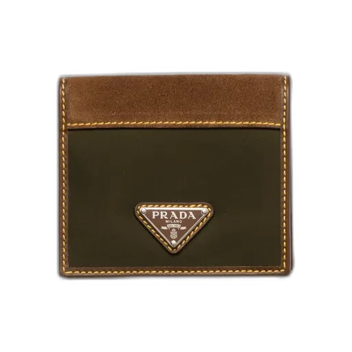 Re-Nylon And Leather Wallet