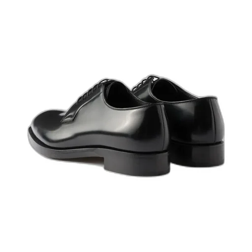 Brushed Leather Lace-Up Shoes