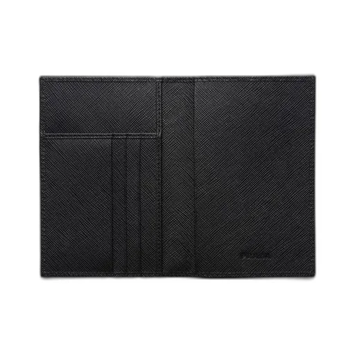 Re-Nylon And Saffiano Leather Passport Holder