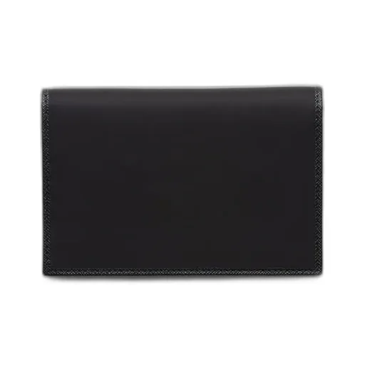 Re-Nylon And Saffiano Leather Passport Holder