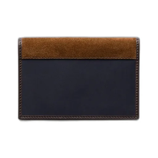 Re-Nylon And Leather Passport Holder