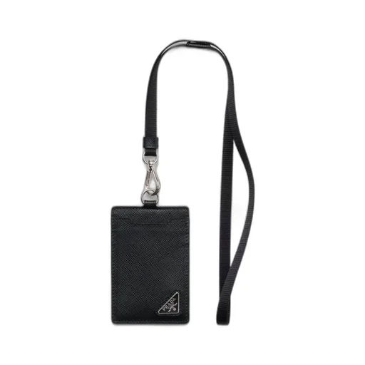 Saffiano Leather Badge Holder
