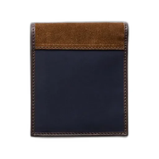 Re-Nylon And Leather Wallet With Coin Purse