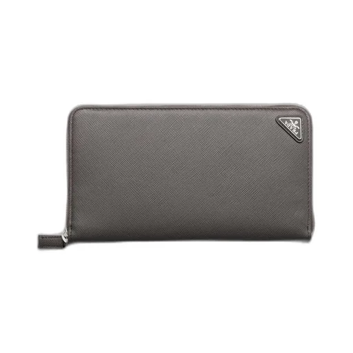 Saffiano Leather Zip Around Wallet