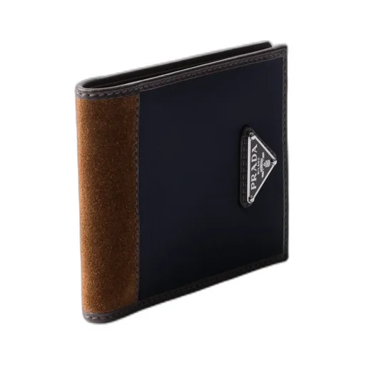 Re-Nylon And Leather Wallet