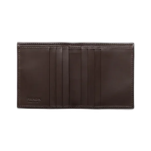 Re-Nylon And Leather Wallet