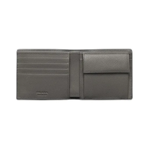 Saffiano Leather Wallet With Coin Purse