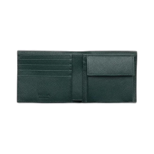 Saffiano Leather Wallet With Coin Purse