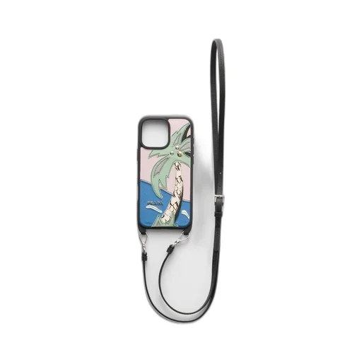 Saffiano And Ayers Leather Case For Iphone 16 Pro Max With Shoulder Strap