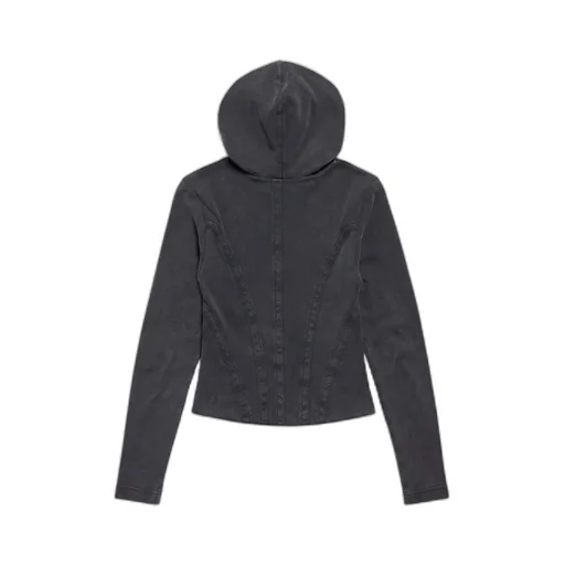 Corseted Zip-Up Hoodie