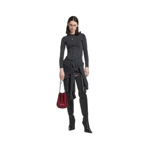 Corseted Zip-Up Hoodie