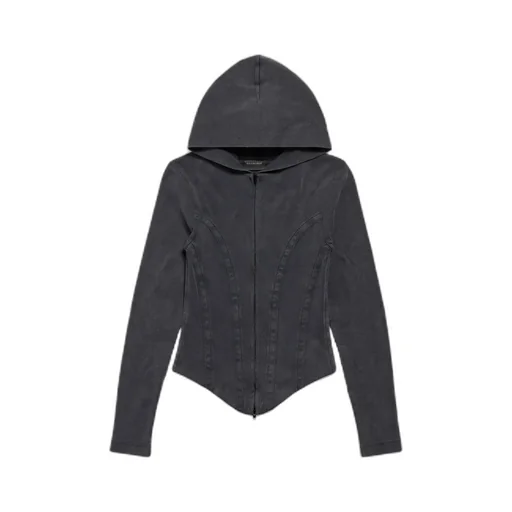 Corseted Zip-Up Hoodie