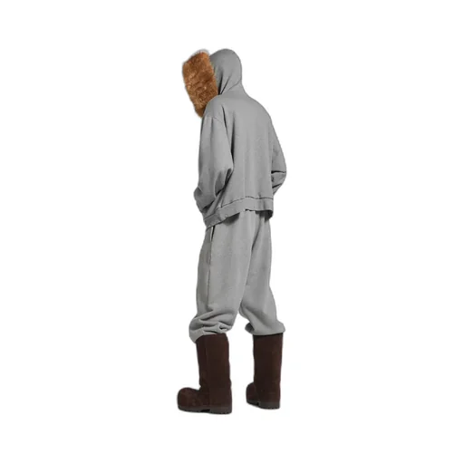 Luxury Script Oversized Zip-Up Hoodie