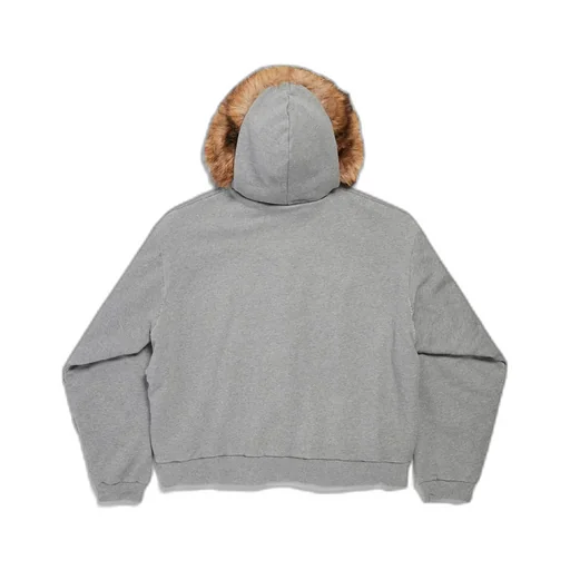 Luxury Script Oversized Zip-Up Hoodie