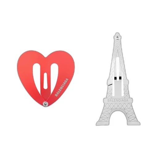 Bazaar Paris Heart Snap Clip Set