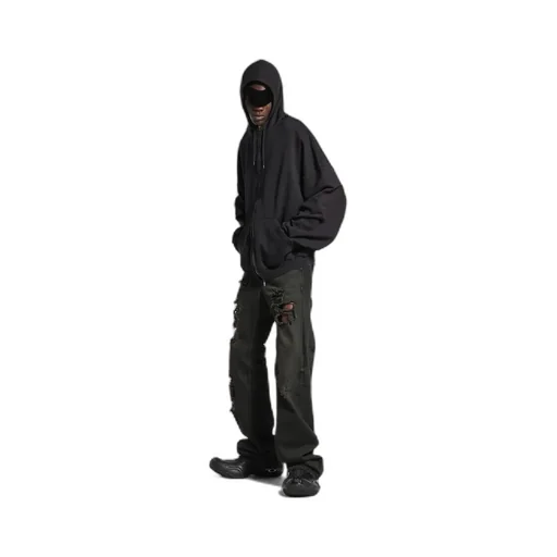 Security Tape Logo Large Zip-Up Hoodie