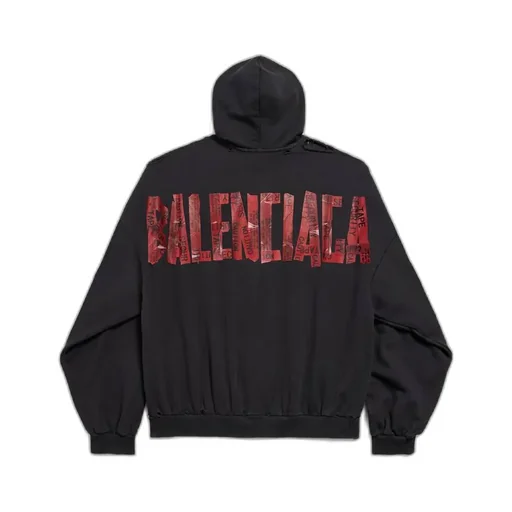 Security Tape Logo Large Zip-Up Hoodie