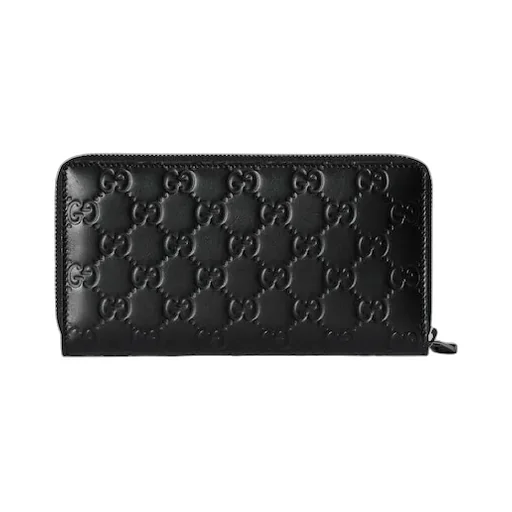 Gg Emblem Zip Around Wallet