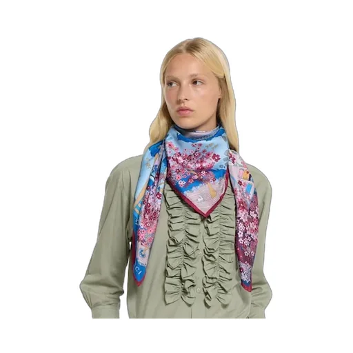 Printed Silk Twill Carré