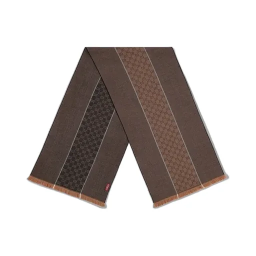 Gg Wool Jacquard Scarf