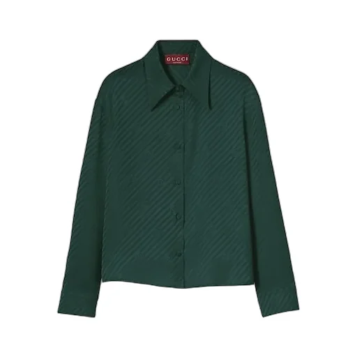 Interlocking Gg Silk Jacquard Shirt