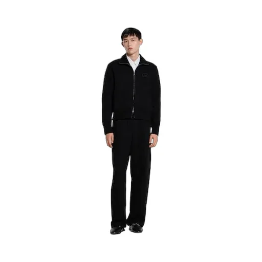 Brushed Cotton Jersey Zip Sweatshirt