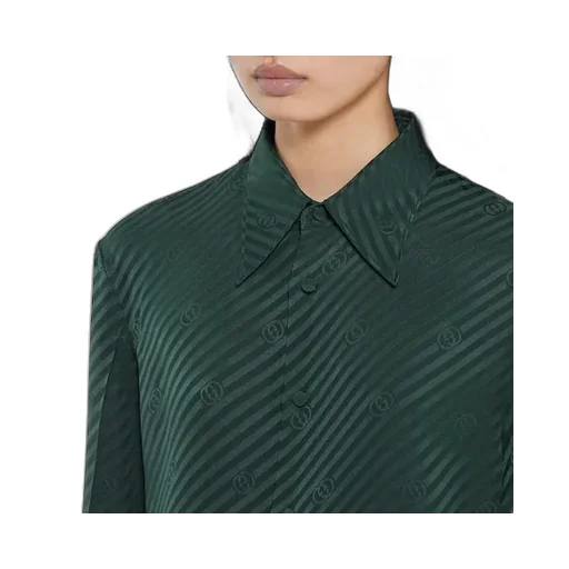 Interlocking Gg Silk Jacquard Shirt