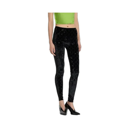 Gg Crystal Embroidered Leggings