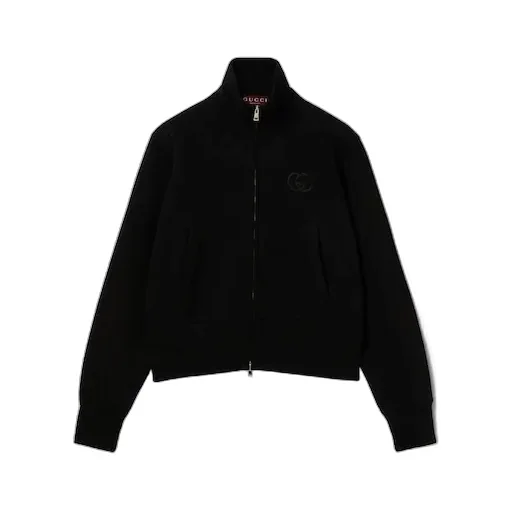 Brushed Cotton Jersey Zip Sweatshirt