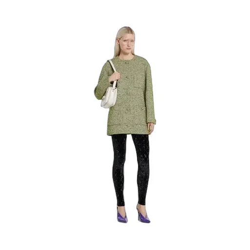 Wool Cotton Bouclé Coat
