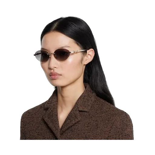 Frameless Oval Sunglasses
