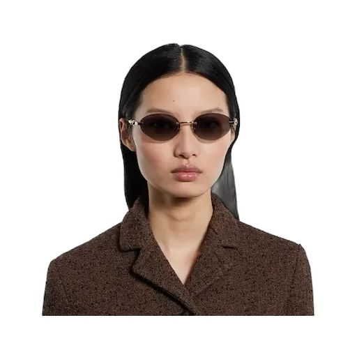 Frameless Oval Sunglasses