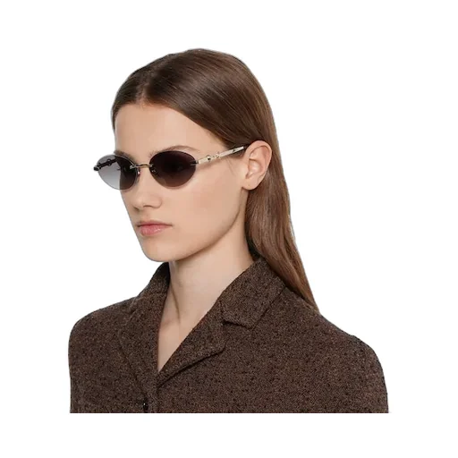 Frameless Oval Sunglasses