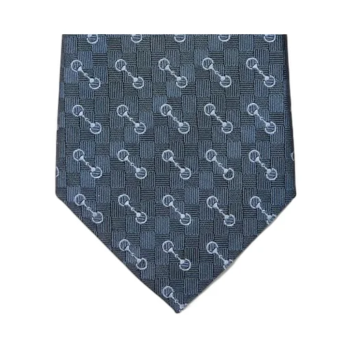 Horsebit Silk Jacquard Tie