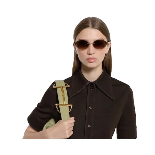 Frameless Oval Sunglasses