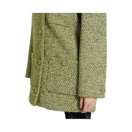 Wool Cotton Bouclé Coat
