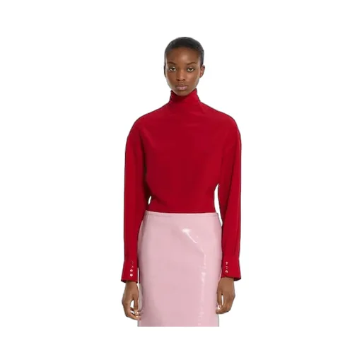 CrÊPe De Chine Shirt With Neck Bow
