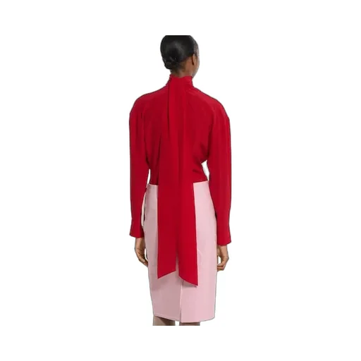 CrÊPe De Chine Shirt With Neck Bow