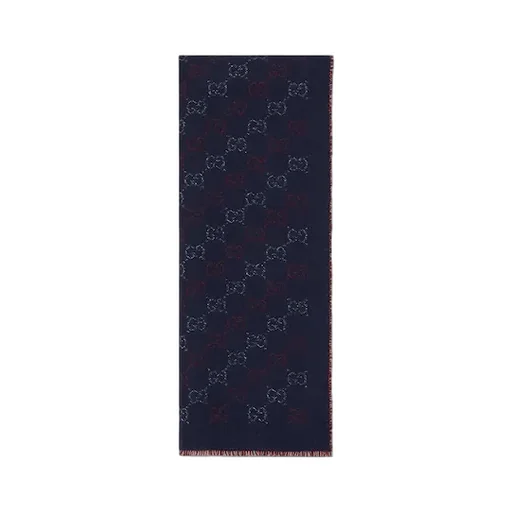 Gg Wool Jacquard Scarf