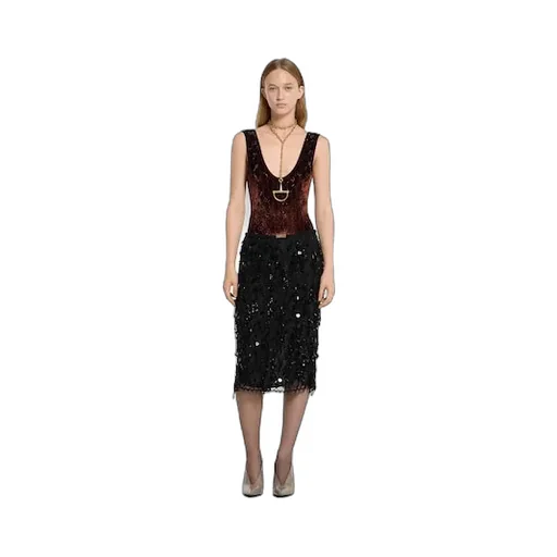 Gg Crystal Embroidered Bodysuit