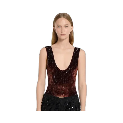 Gg Crystal Embroidered Bodysuit