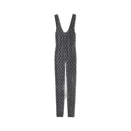 Gg Crystal Embroidered Jumpsuit