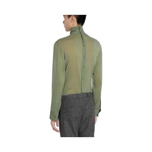 Silk Stretch Chiffon Shirt