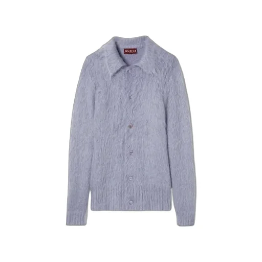 Brushed Wool Mohair Cardigan