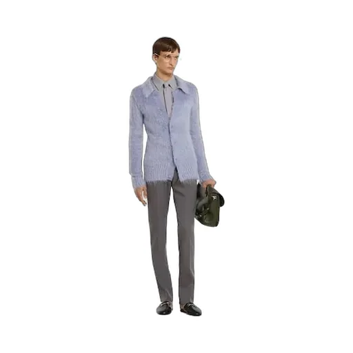 Brushed Wool Mohair Cardigan