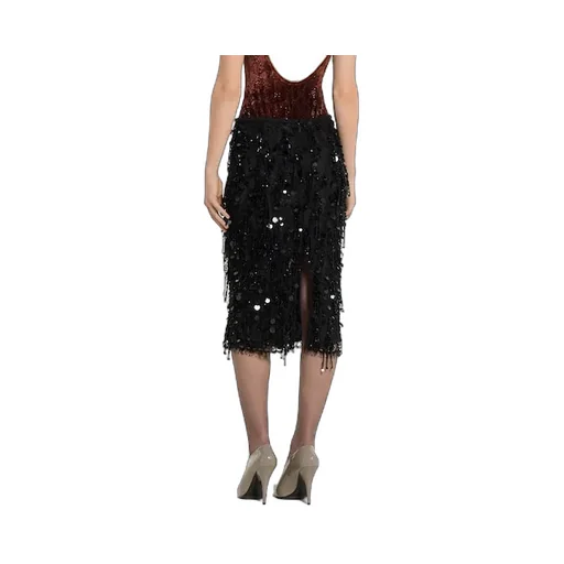 Sequin Embroidered Lace Skirt