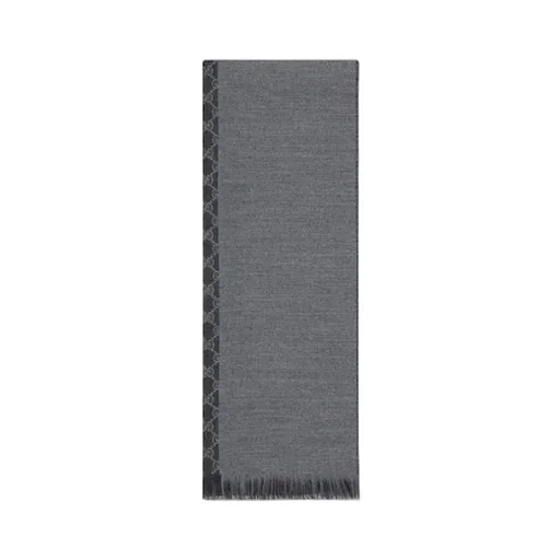 Gg Wool Jacquard Scarf
