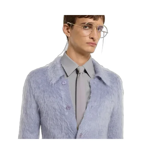 Brushed Wool Mohair Cardigan