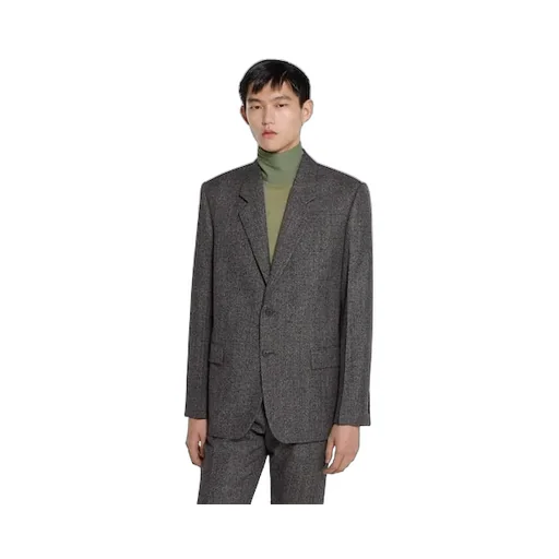 Herringbone Wool Mouliné Jacket