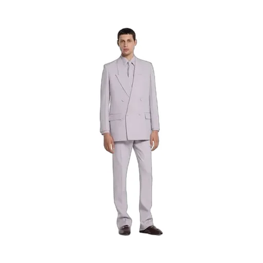 Double-Breast Wool Gabardine Jacket